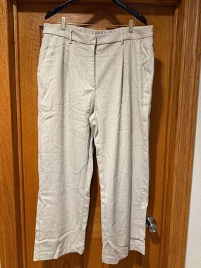 Old Navy Light Cream Straight-Leg Trousers